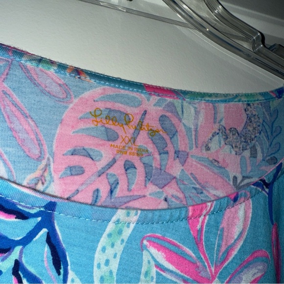 Lilly Pulitzer Multicolor Floral Long Sleeve Dress xxl my favorite spot pink - Picture 5 of 7